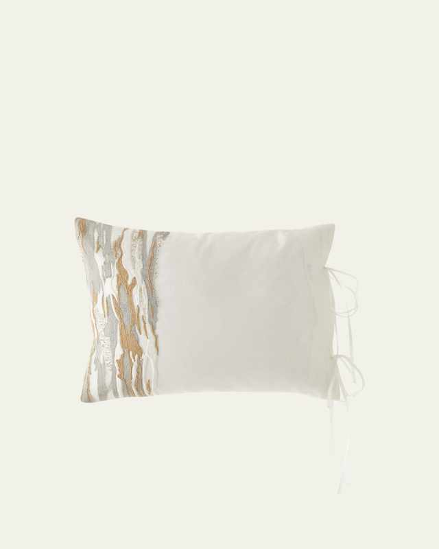 Seduction 16" x 20" Embroidered And Beaded Decorative Pillow